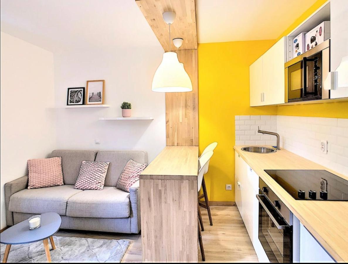 Centre Saint-Gervais Studio Jaune Moderne Proche Telecabine 2 Pers Exterior foto